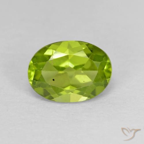 1.32ct Naturale Verde acceso Peridoto, Ovale, VS