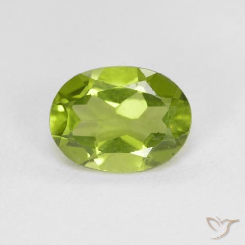 1.40ct Naturale Verde acceso Peridoto, Ovale, VS