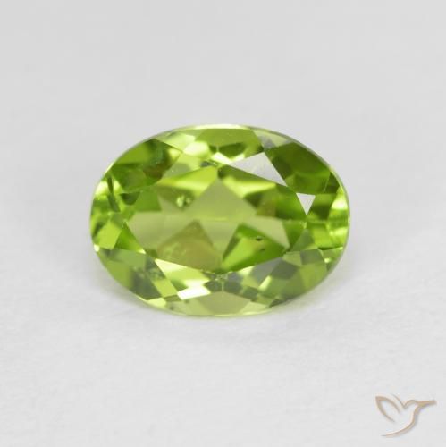 1.45ct Naturale Verde medio Peridoto, Ovale, VS
