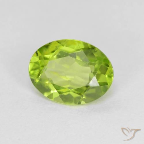 Peridoto Verde chiaro e vivace naturale da 1.45 ct, Ovale, VS