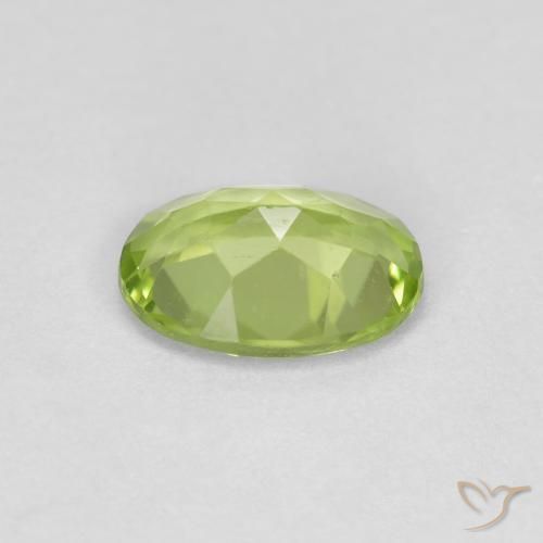 Peridoto Verde acceso naturale da 0.82 ct, Ovale, VS