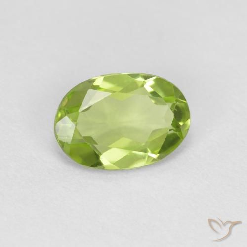 Peridoto Verde acceso naturale da 0.75 ct, Ovale, VS