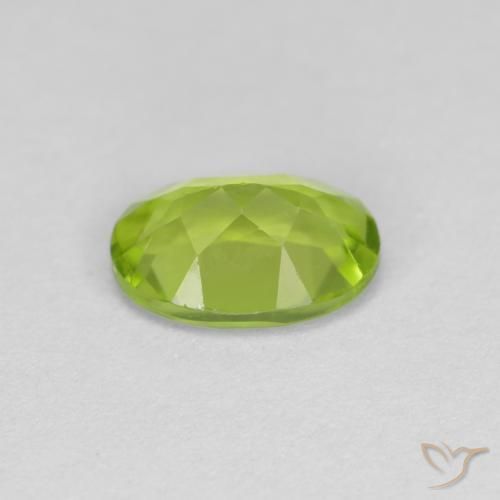 Peridoto Verde acceso naturale da 0.91 ct, Ovale, VS