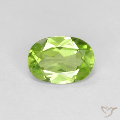 0.78ct Naturale Verde medio Peridoto, Ovale, VS