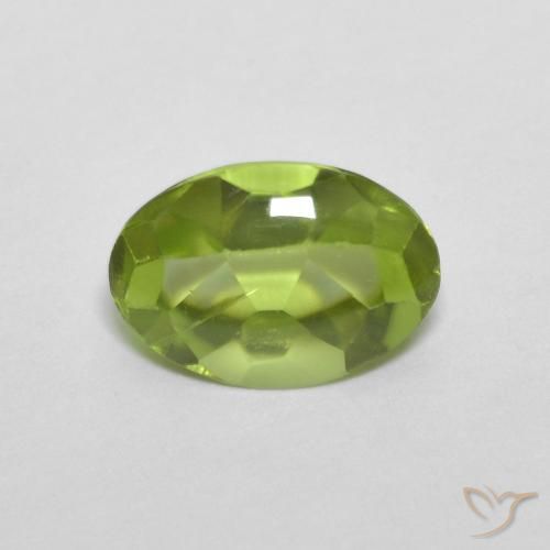 0.84ct Naturale Verde medio Peridoto, Ovale, Trasparente