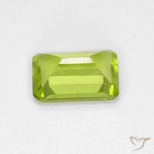 Peridoto Verde giallastro naturale da 0.92 ct, Ottagonale / Taglio smeraldo, VS