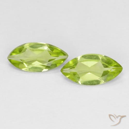 0.99ctw Naturale Verde medio Peridoto, Taglio marquise, VS