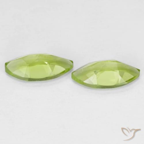 Gemme di Peridoto Verde acceso naturale da 1.27 ct, Taglio marquise, VS