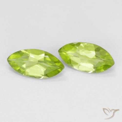 Gemme di Peridoto Verde medio naturale da 1.16 ct, Taglio marquise, VS