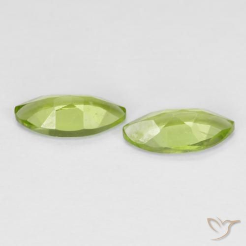 Gemme di Peridoto Verde medio naturale da 1.16 ct, Taglio marquise, VS