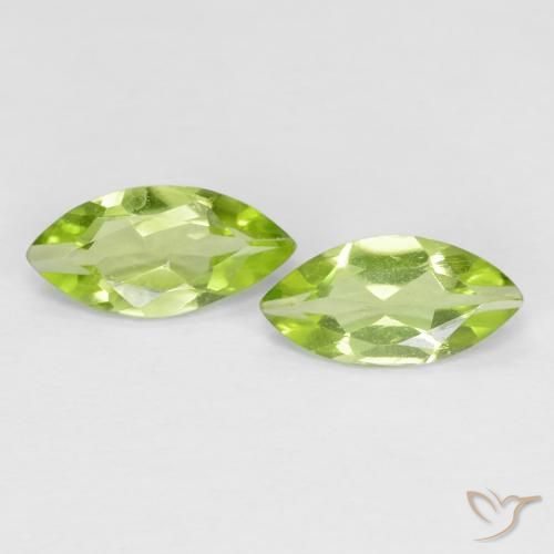 0.93ctw Naturale Verde chiaro e vivace Peridoto, Taglio marquise, VS