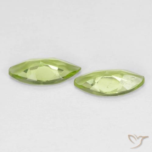 Gemme di Peridoto Verde chiaro e vivace naturale da 0.93 ct, Taglio marquise, VS