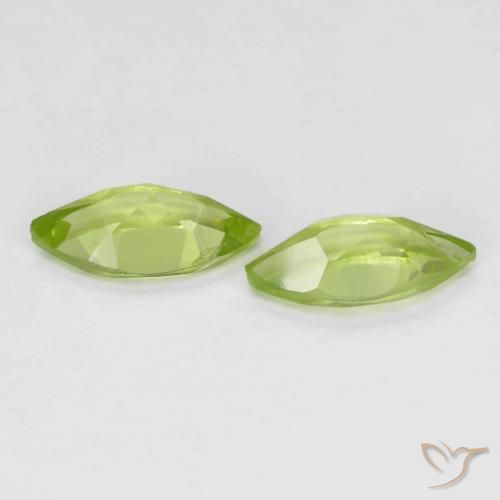 Gemme di Peridoto Verde medio naturale da 1.21 ct, Taglio marquise, VS