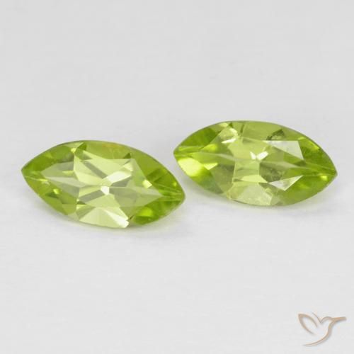 Gemme di Peridoto Verde medio naturale da 1.22 ct, Taglio marquise, VS