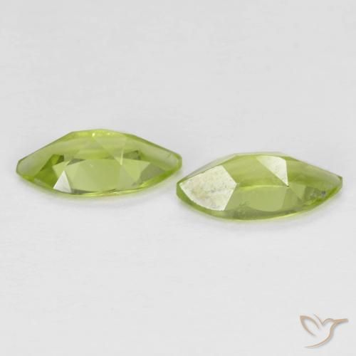 Gemme di Peridoto Verde medio naturale da 1.22 ct, Taglio marquise, VS