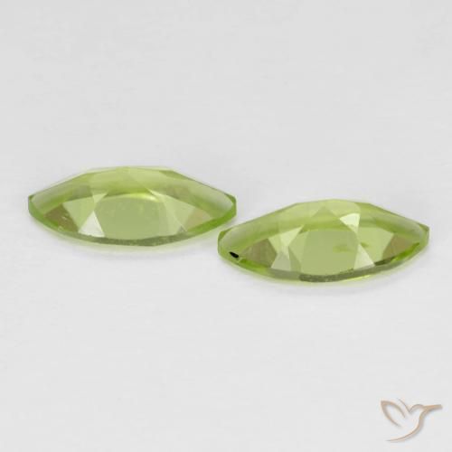 Gemme di Peridoto Verde medio naturale da 1.15 ct, Taglio marquise, VS