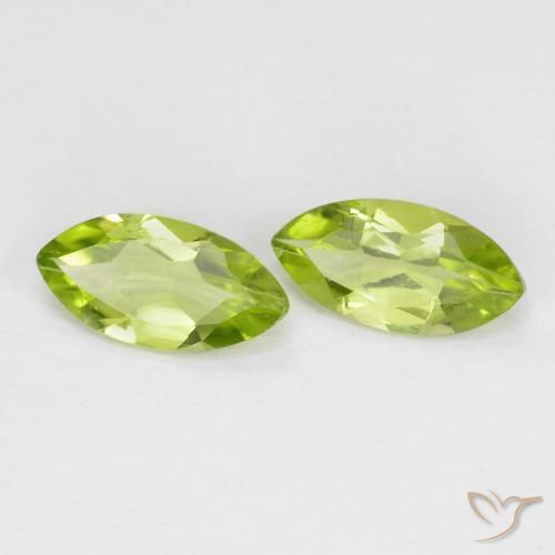 Gemme di Peridoto Verde medio naturale da 1.11 ct, Taglio marquise, VS