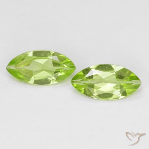 1.09ctw Naturale Verde chiaro e vivace Peridoto, Taglio marquise, VS