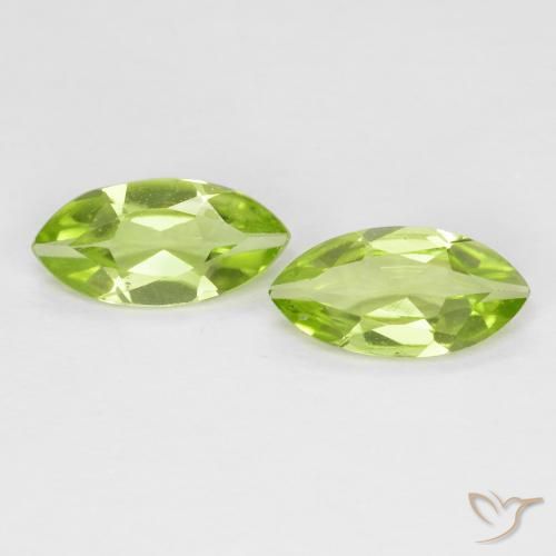 1.02ctw Naturale Verde medio Peridoto, Taglio marquise, VS