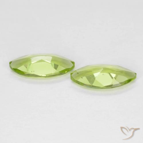 Gemme di Peridoto Verde medio naturale da 1.02 ct, Taglio marquise, VS