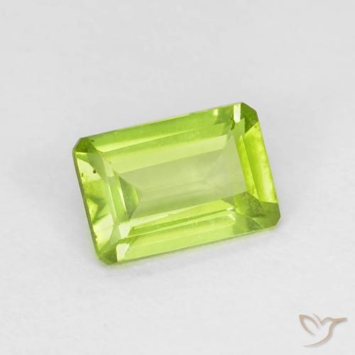 Peridoto Verde giallastro naturale da 1.05 ct, Ottagonale / Taglio smeraldo, VS