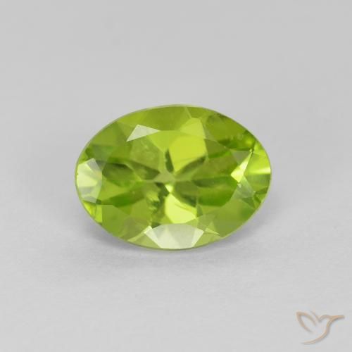 1.16ct Naturale Verde acceso Peridoto, Ovale, VS