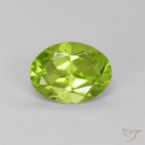 1.27ct Naturale Verde acceso Peridoto, Ovale, VS