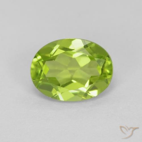 1.49ct Naturale Verde acceso Peridoto, Ovale, VS