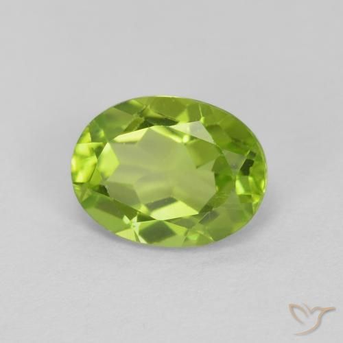 Peridoto Verde acceso naturale da 1.49 ct, Ovale, VS