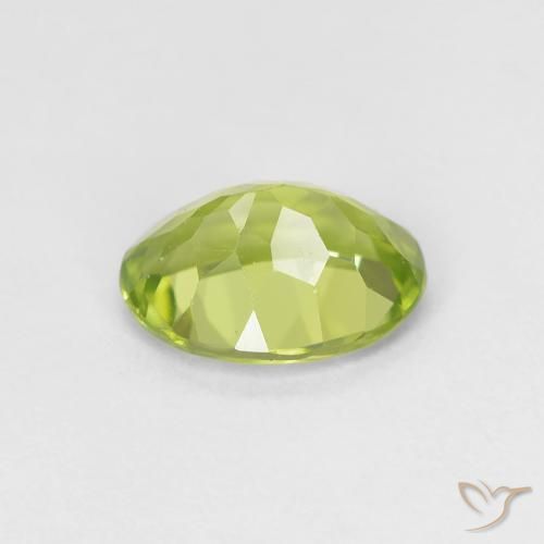 Peridoto Verde medio naturale da 1.27 ct, Ovale, VVS-VS