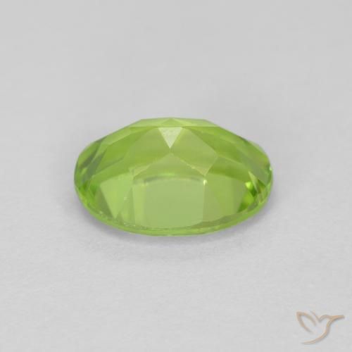 Peridoto Verde acceso naturale da 1.44 ct, Ovale, VVS-VS