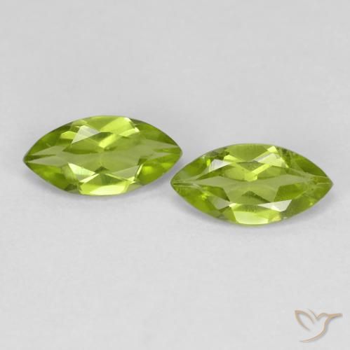1.09ctw Naturale Verde acceso Peridoto, Taglio marquise, VS