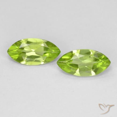 1.10ctw Naturale Verde medio Peridoto, Taglio marquise, VS