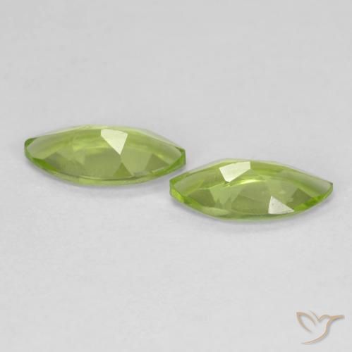 Gemme di Peridoto Verde medio naturale da 1.14 ct, Taglio marquise, VS