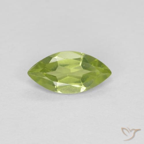 Peridoto naturale verde da 0,35 ct, marchesa, VVS