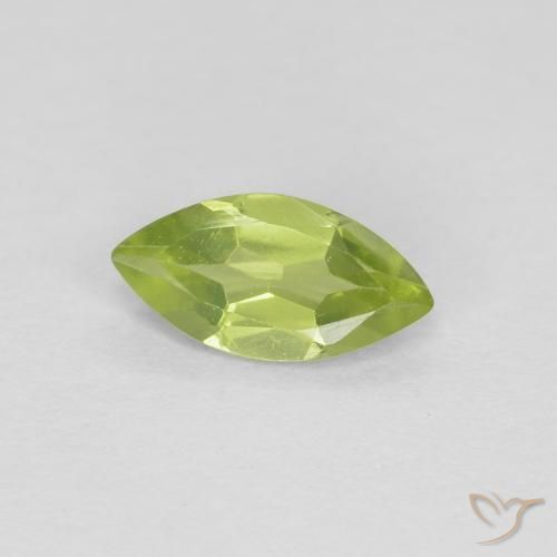 Peridoto naturale verde da 0,35 ct, marchesa, VVS