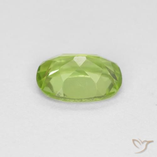 Peridoto Verde acceso naturale da 0.86 ct, Ovale, VVS-VS