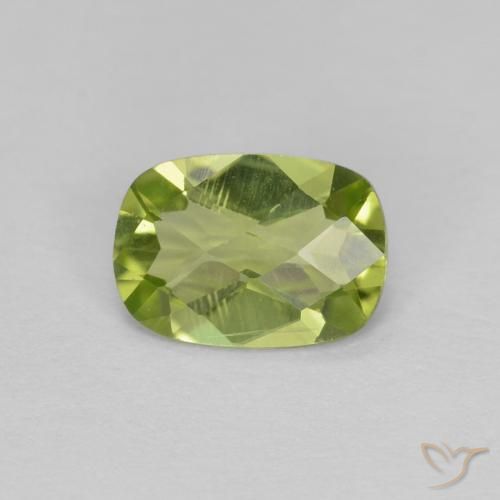 0.78ct Naturale Verde medio Peridoto, Cuscino, VVS-VS