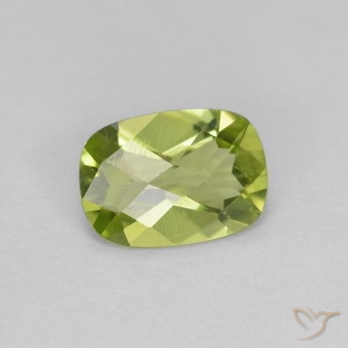 Peridoto Verde medio naturale da 0.78 ct, Cuscino, VVS-VS