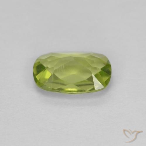Peridoto Verde medio naturale da 0.78 ct, Cuscino, VVS-VS