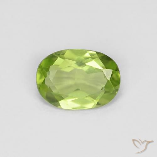 0.83ct Naturale Verde medio Peridoto, Ovale, VVS-VS