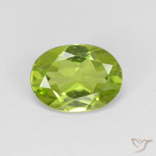 1.33ct Naturale Verde giallastro Peridoto, Ovale, VVS-VS