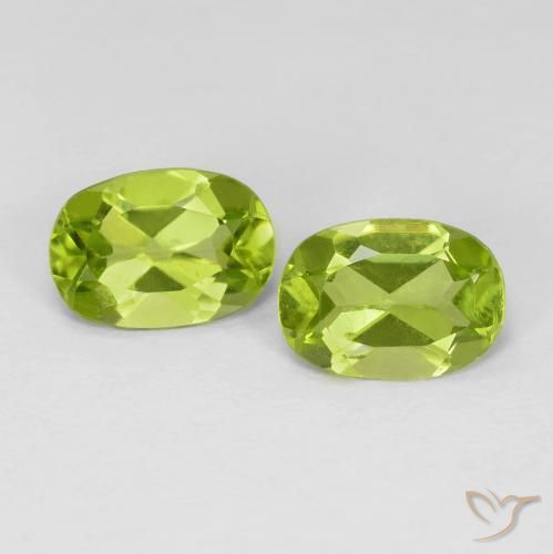 1.52ctw Naturale Verde giallastro Peridoto, Ovale, VS