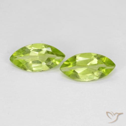 1.00ctw Naturale Verde brillante Peridoto, Taglio marquise, VVS-VS