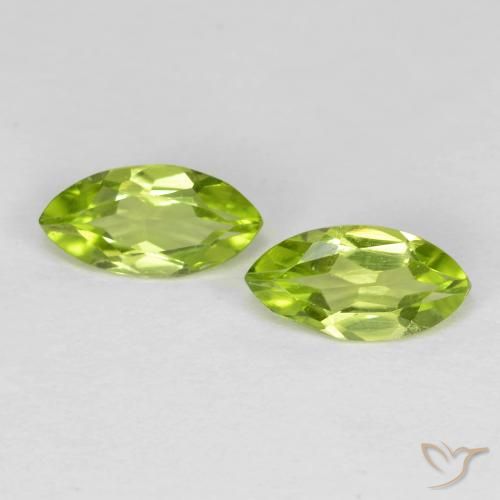 1.15ctw Naturale Verde brillante Peridoto, Taglio marquise, VVS-VS