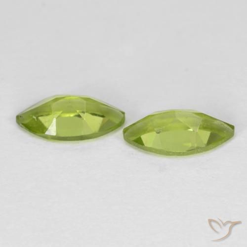 Gemme di Peridoto Verde brillante naturale da 1.31 ct, Taglio marquise, VS