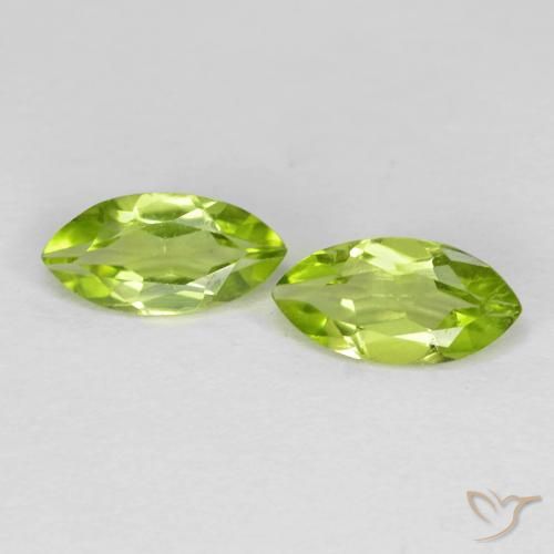 1.15ctw Naturale Verde brillante Peridoto, Taglio marquise, VS
