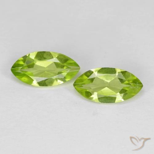 1.17ctw Naturale Verde brillante Peridoto, Taglio marquise, VS