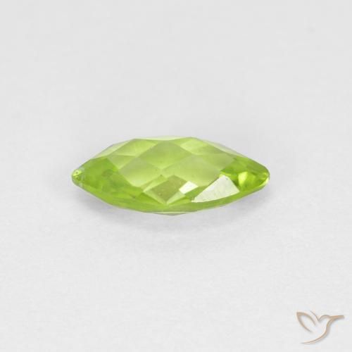 Peridoto Verde brillante naturale da 0.63 ct, Taglio marquise, VS