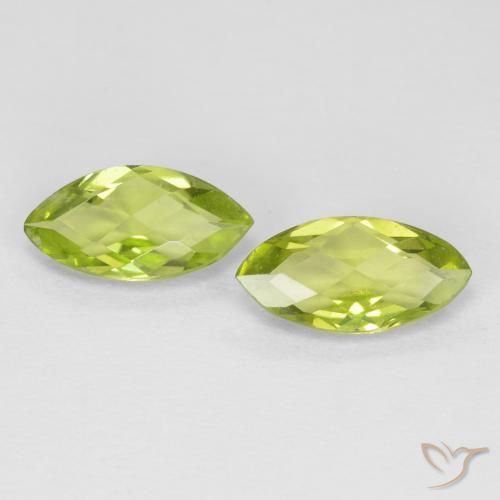 1.24ctw Naturale Verde medio Peridoto, Taglio marquise, VVS-VS